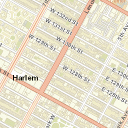 Harlem New York Street Map
