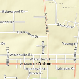 Dalton Ohio Street Map