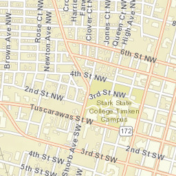 Canton Ohio Street Map