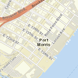Port Morris New York Street Map