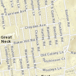 Great Neck New York Street Map
