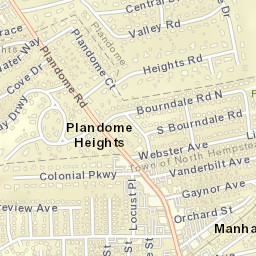 Plandome Heights New York Street Map