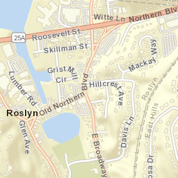 Roslyn New York Street Map