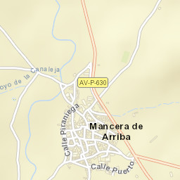 Mancera de Arriba Street Map