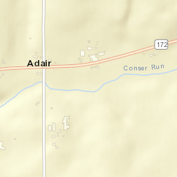 Adair Ohio Street Map