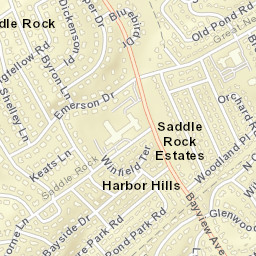 Saddle Rock New York Street Map
