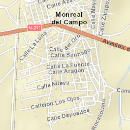 Monreal del Campo Street Map