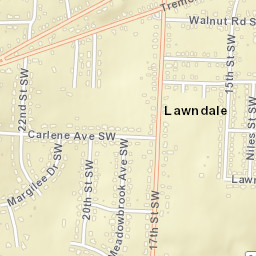 Lawndale Ohio Street Map