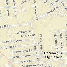 Patchogue Highlands New York Street Map