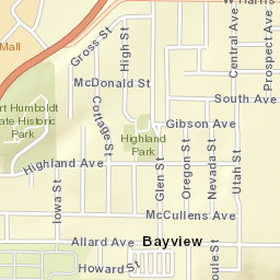 Bayview California Street Map