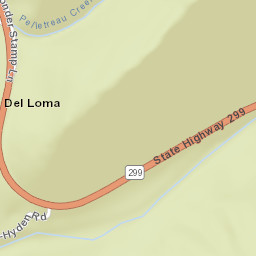 Del Loma California Street Map