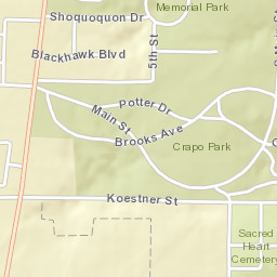 1001-1099 Parkway Dr Burlington IA Street Map