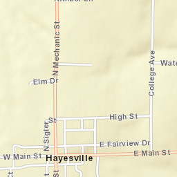 Hayesville Ohio Street Map