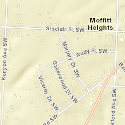 Moffitt Heights Ohio Street Map