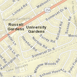 University Gardens New York Street Map