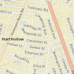 Half Hollow New York Street Map