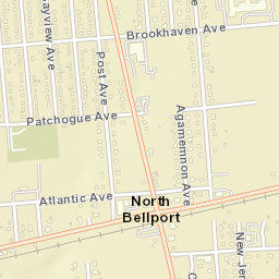 North Bellport New York Street Map