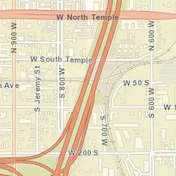 800-832 West South Temple, Salt Lake City Street Map