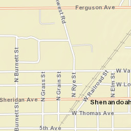 201-299 North Blossom Street, Shenandoah Street Map