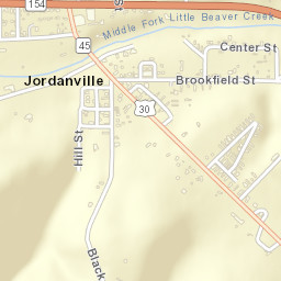 Jordanville Ohio Street Map