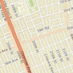 Bayside New York Street Map