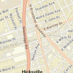 Hicksville New York Street Map