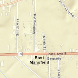 East Mansfield Ohio Street Map