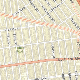East Elmhurst New York Street Map