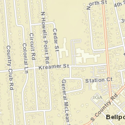 Bellport New York Street Map