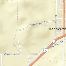 Hanoverton Ohio Street Map