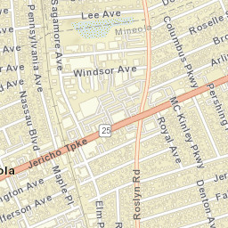 Mineola New York Street Map