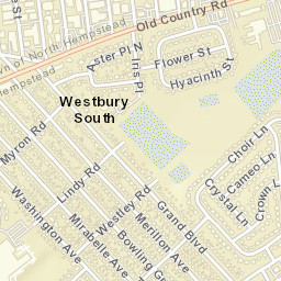 Westbury South New York Street Map