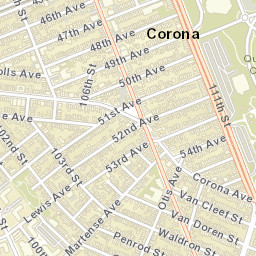 Corona New York Street Map