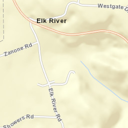 Elk River California Street Map