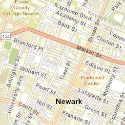 Newark, New Jersey Street Map