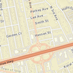 North Bay Shore New York Street Map