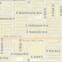 1963-1973 South 500 East, Salt Lake City Street Map