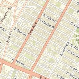 East Village New York Street Map