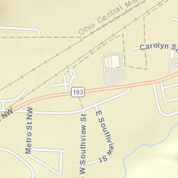 Pekin Ohio Street Map