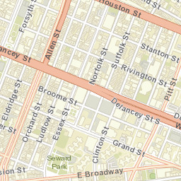 Lower East Side New York Street Map