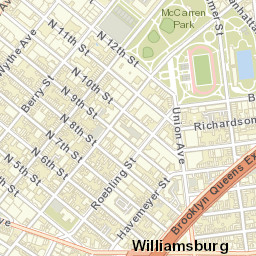 Williamsburg New York Street Map