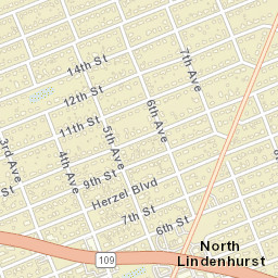 North Lindenhurst New York Street Map