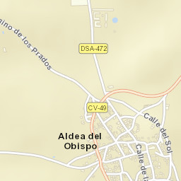 Aldea del Obispo Street Map