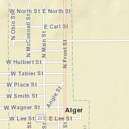 Alger Ohio Street Map