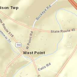 West Point Ohio Street Map