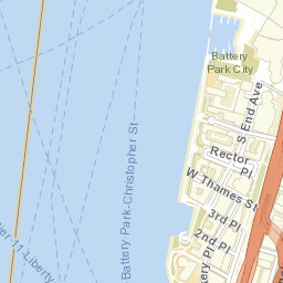 Battery Park City New York Street Map