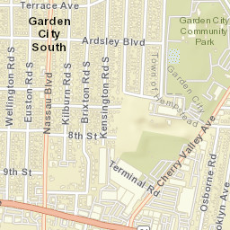 Garden City South New York Street Map