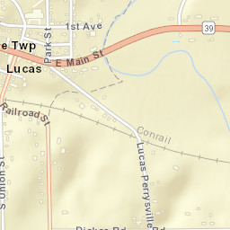Lucas Ohio Street Map