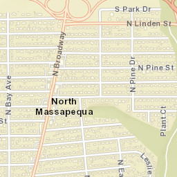 North Massapequa New York Street Map