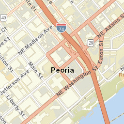 Peoria, Illinois Street Map